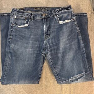 American Eagle Outfitters Distressed Dark Blue Jeans